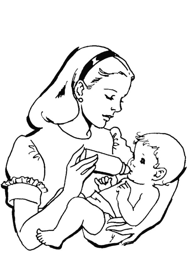 Disegno da colorare: Festa della mamma (Festività e occasioni speciali) #129994 - Pagine da Colorare Stampabili Gratuite