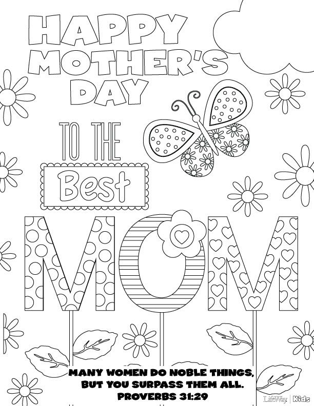 Disegno da colorare: Festa della mamma (Festività e occasioni speciali) #130022 - Pagine da Colorare Stampabili Gratuite