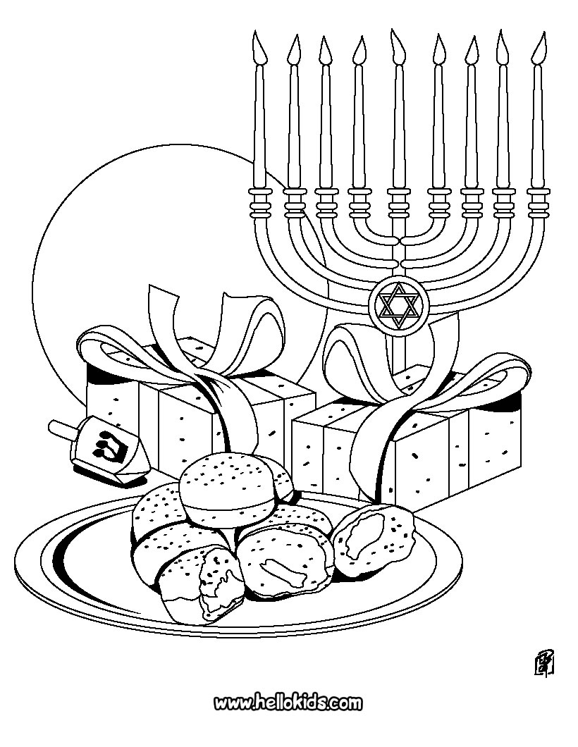 Disegno da colorare: Hanukkah (Festività e occasioni speciali) #59624 - Pagine da Colorare Stampabili Gratuite