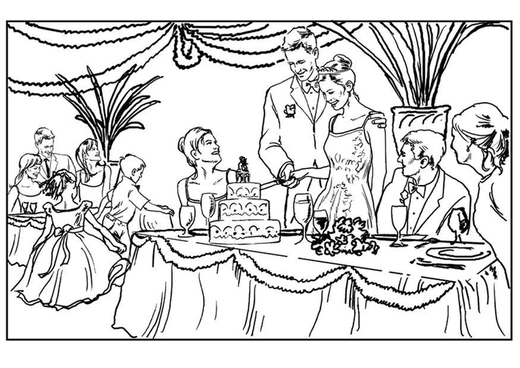 Disegno da colorare: Matrimonio (Festività e occasioni speciali) #56002 - Pagine da Colorare Stampabili Gratuite