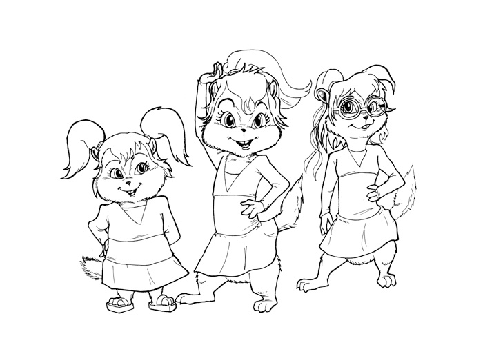 Disegno da colorare: Alvin e i Chipmunks (Film animati) #128242 - Pagine da Colorare Stampabili Gratuite