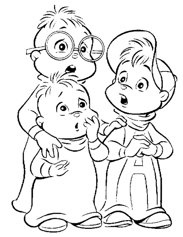 Disegno da colorare: Alvin e i Chipmunks (Film animati) #128243 - Pagine da Colorare Stampabili Gratuite