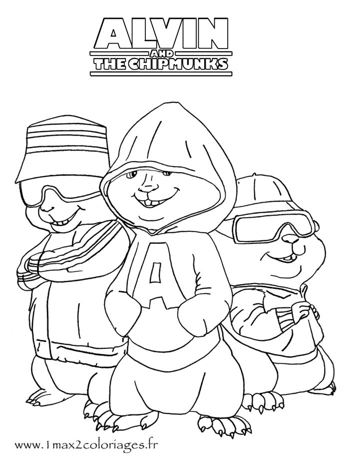 Disegno da colorare: Alvin e i Chipmunks (Film animati) #128248 - Pagine da Colorare Stampabili Gratuite