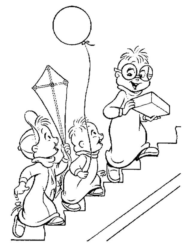 Disegno da colorare: Alvin e i Chipmunks (Film animati) #128255 - Pagine da Colorare Stampabili Gratuite