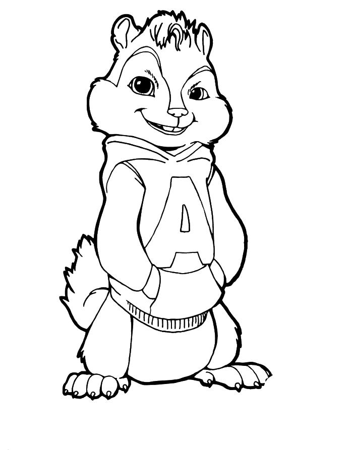 Disegno da colorare: Alvin e i Chipmunks (Film animati) #128285 - Pagine da Colorare Stampabili Gratuite