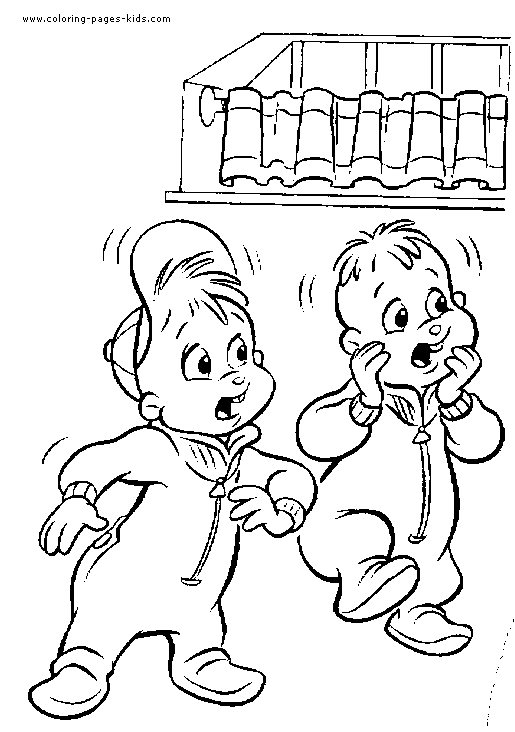 Disegno da colorare: Alvin e i Chipmunks (Film animati) #128329 - Pagine da Colorare Stampabili Gratuite