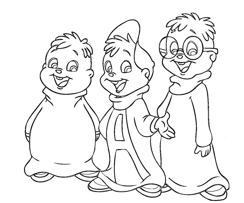 Disegno da colorare: Alvin e i Chipmunks (Film animati) #128332 - Pagine da Colorare Stampabili Gratuite