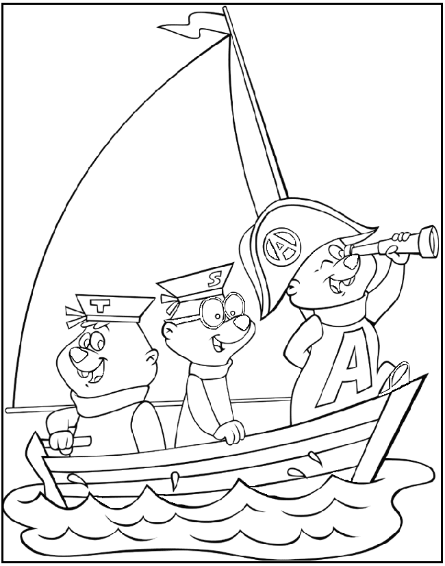 Disegno da colorare: Alvin e i Chipmunks (Film animati) #128344 - Pagine da Colorare Stampabili Gratuite