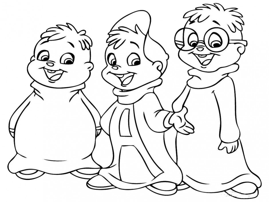 Disegno da colorare: Alvin e i Chipmunks (Film animati) #128345 - Pagine da Colorare Stampabili Gratuite