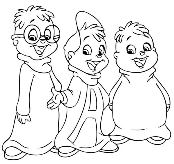 Disegno da colorare: Alvin e i Chipmunks (Film animati) #128367 - Pagine da Colorare Stampabili Gratuite