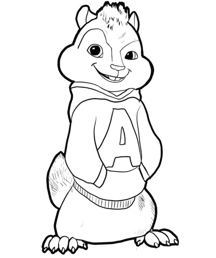 Disegno da colorare: Alvin e i Chipmunks (Film animati) #128424 - Pagine da Colorare Stampabili Gratuite