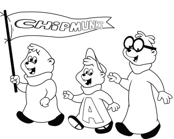 Disegno da colorare: Alvin e i Chipmunks (Film animati) #128458 - Pagine da Colorare Stampabili Gratuite