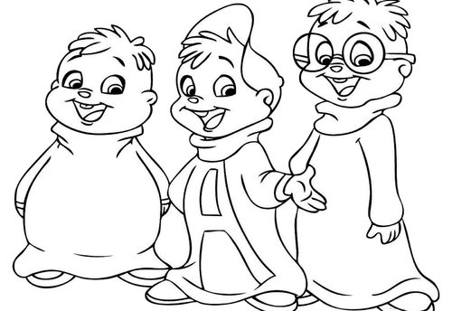 Disegno da colorare: Alvin e i Chipmunks (Film animati) #128480 - Pagine da Colorare Stampabili Gratuite