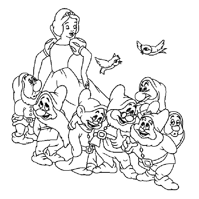 Disegno da colorare: Biancaneve e i sette nani (Film animati) #133829 - Pagine da Colorare Stampabili Gratuite