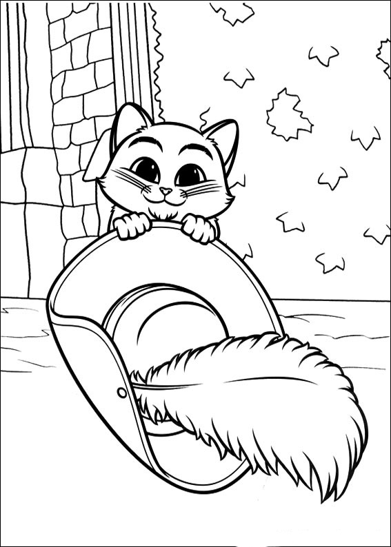 Disegno da colorare: Il gatto con gli stivali (Film animati) #170639 - Pagine da Colorare Stampabili Gratuite