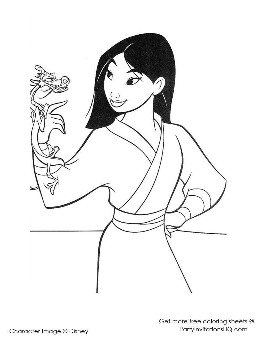 Disegno da colorare: Mulan (Film animati) #133631 - Pagine da Colorare Stampabili Gratuite