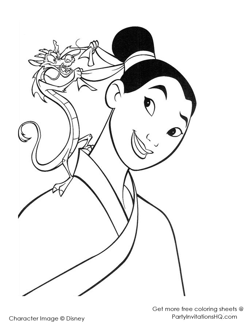 Disegno da colorare: Mulan (Film animati) #133640 - Pagine da Colorare Stampabili Gratuite