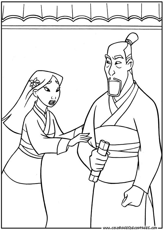 Disegno da colorare: Mulan (Film animati) #133666 - Pagine da Colorare Stampabili Gratuite