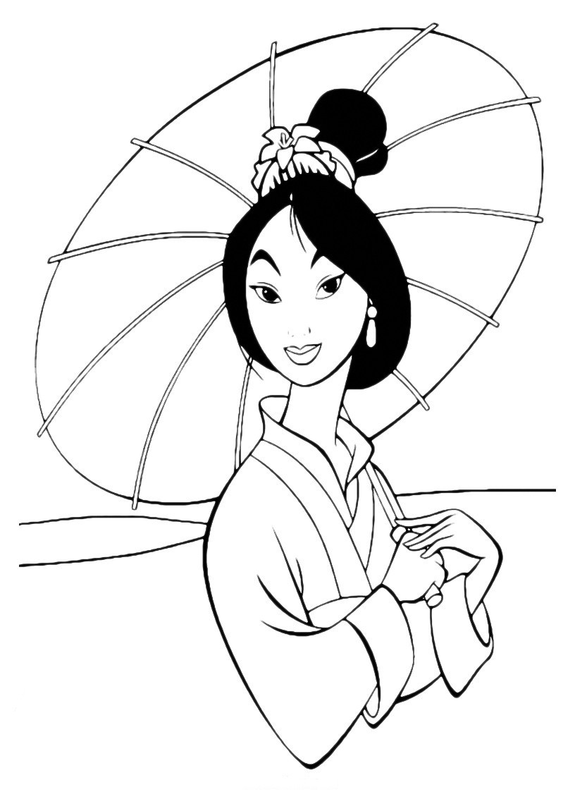 Disegno da colorare: Mulan (Film animati) #133674 - Pagine da Colorare Stampabili Gratuite