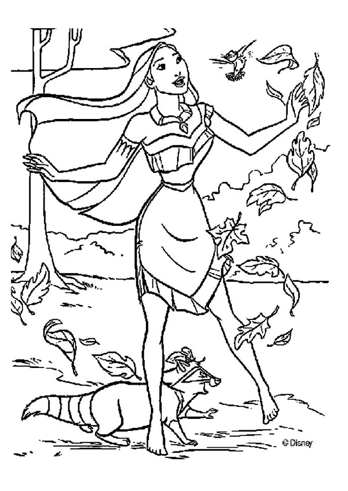 Disegno da colorare: Pocahontas (Film animati) #131379 - Pagine da Colorare Stampabili Gratuite