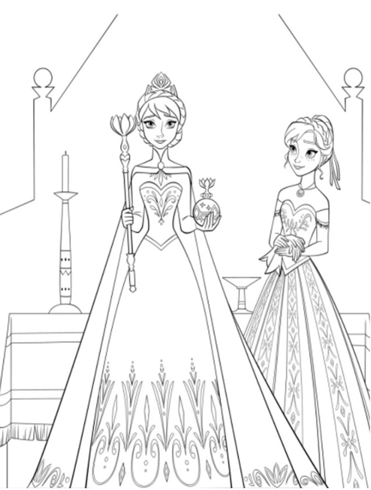 Disegno da colorare: Regina delle nevi (Film animati) #71786 - Pagine da Colorare Stampabili Gratuite