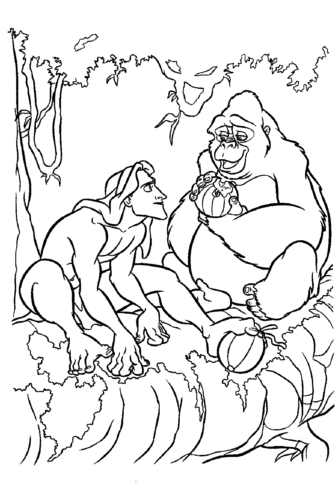 Disegno da colorare: Tarzan (Film animati) #131083 - Pagine da Colorare Stampabili Gratuite