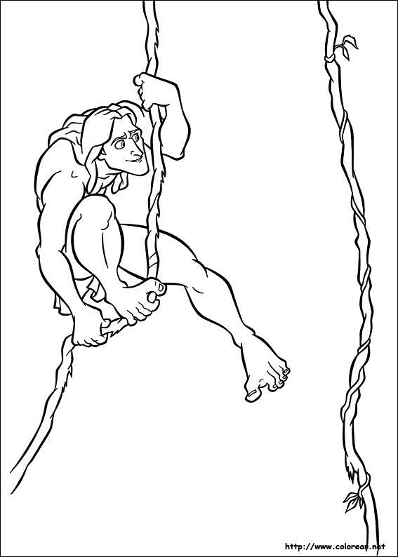 Disegno da colorare: Tarzan (Film animati) #131174 - Pagine da Colorare Stampabili Gratuite