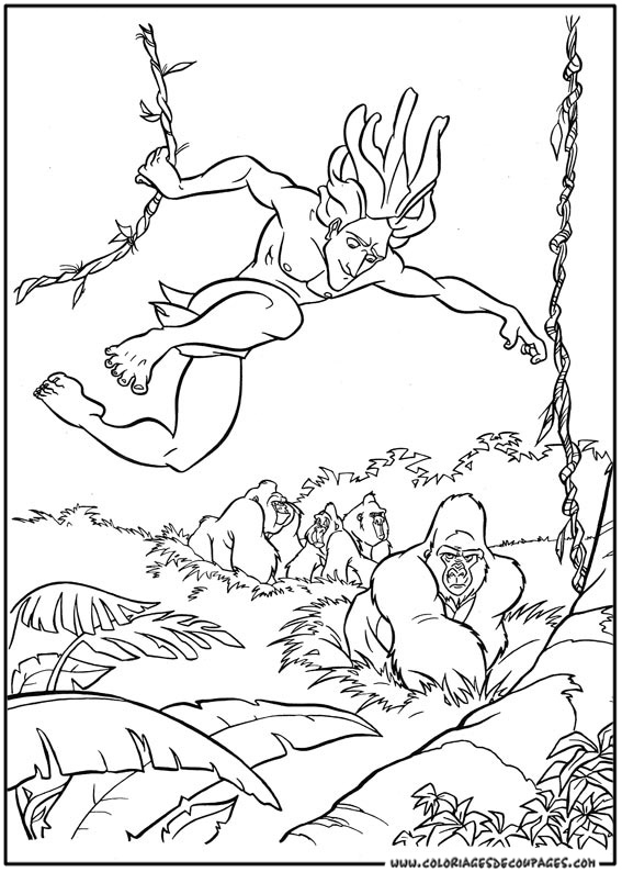 Disegno da colorare: Tarzan (Film animati) #131212 - Pagine da Colorare Stampabili Gratuite