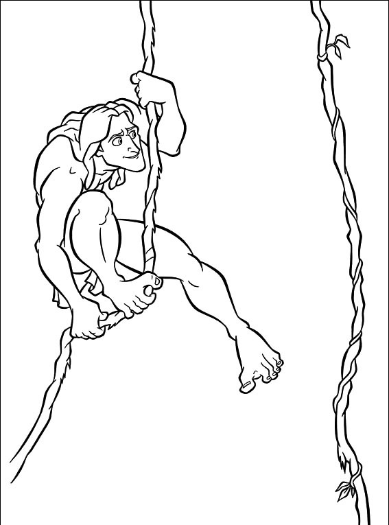 Disegno da colorare: Tarzan (Film animati) #131314 - Pagine da Colorare Stampabili Gratuite