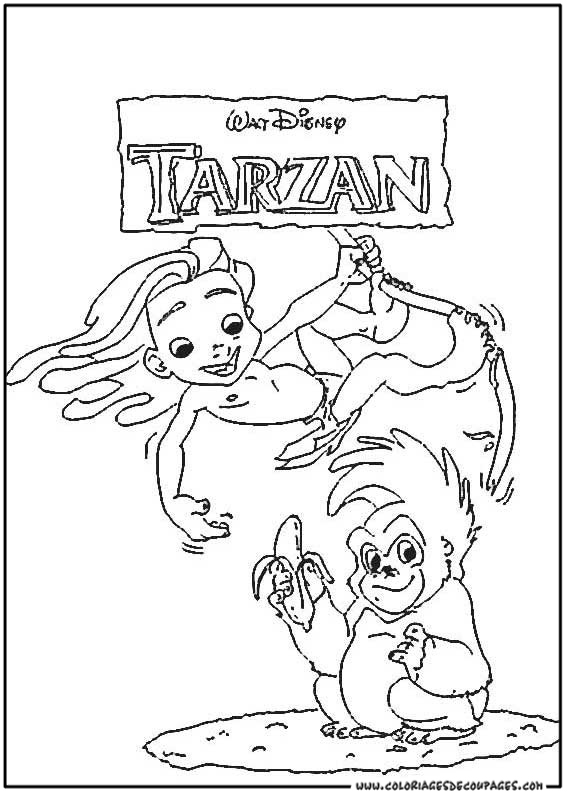 Disegno da colorare: Tarzan (Film animati) #131326 - Pagine da Colorare Stampabili Gratuite