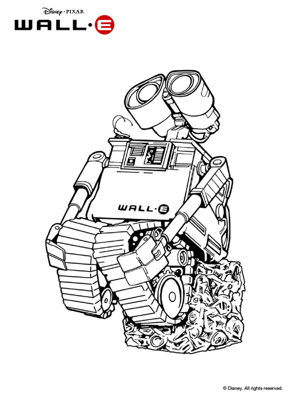 Disegno da colorare: Wall-E (Film animati) #132153 - Pagine da Colorare Stampabili Gratuite