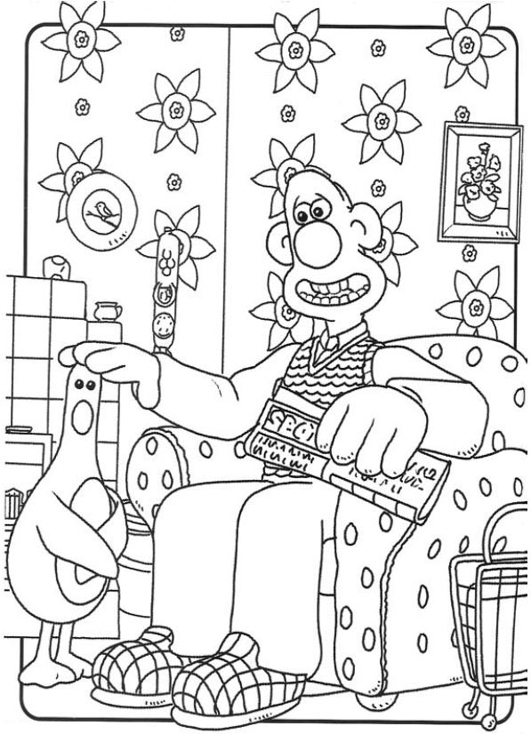 Disegno da colorare: Wallace e Gromit (Film animati) #133462 - Pagine da Colorare Stampabili Gratuite