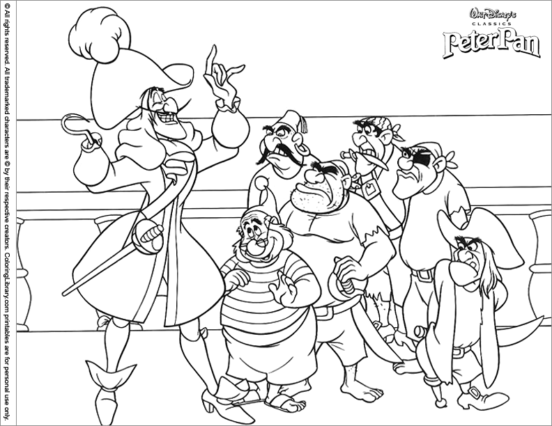 Disegno da colorare: Peter Pan (Film di Animazione) #129031 - Pagine da Colorare Stampabili Gratuite