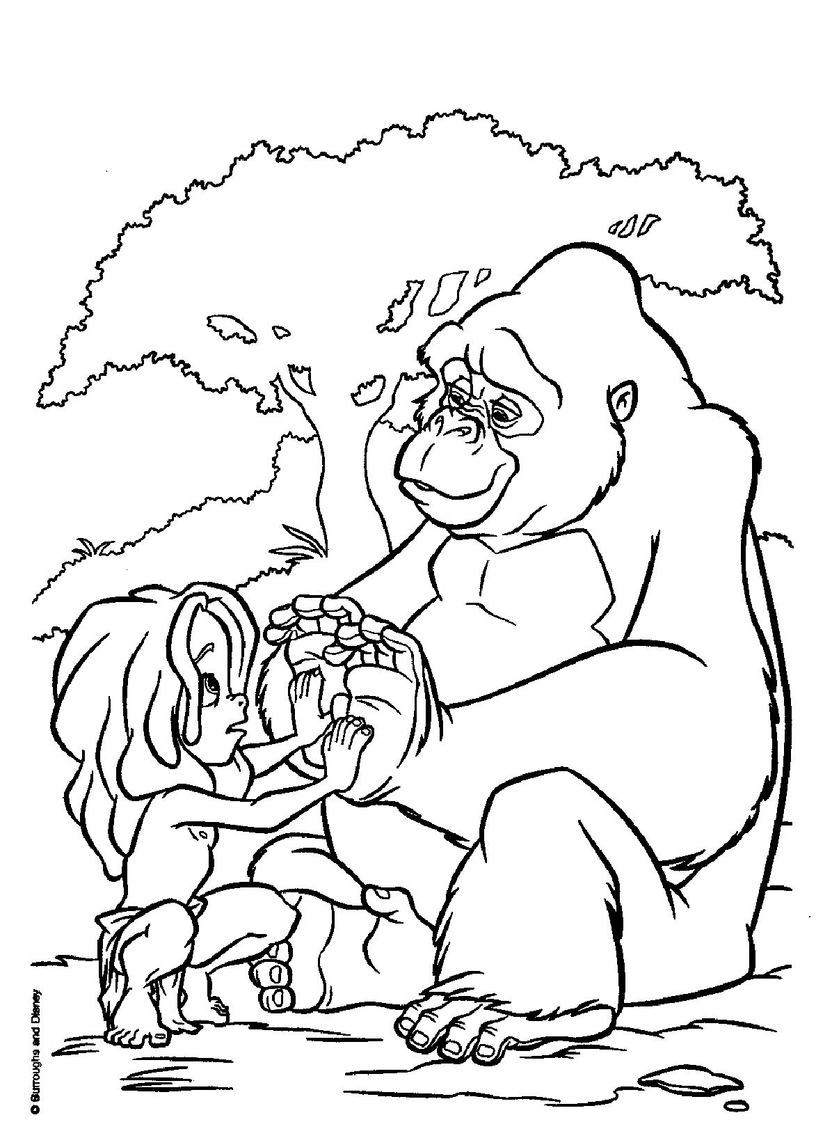 Disegno da colorare: Tarzan (Film di Animazione) #131201 - Pagine da Colorare Stampabili Gratuite