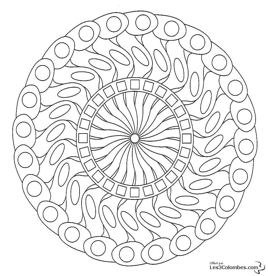 Disegno da colorare: Mandala (Mandala) #22978 - Pagine da Colorare Stampabili Gratuite