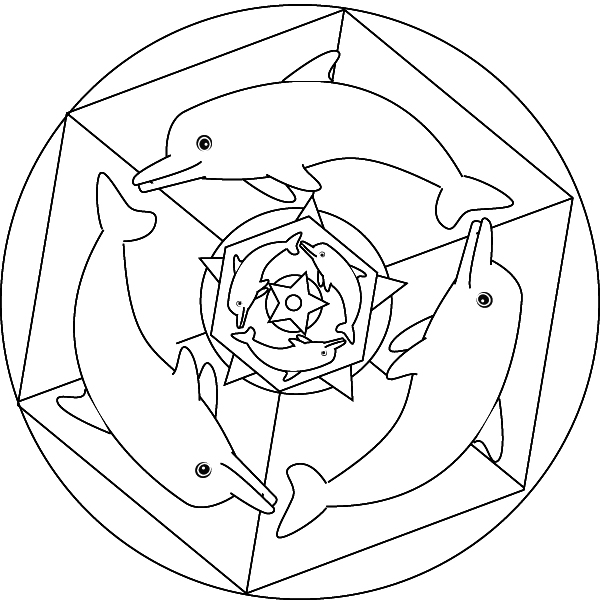 Disegno da colorare: Mandala animali (Mandala) #22777 - Pagine da Colorare Stampabili Gratuite