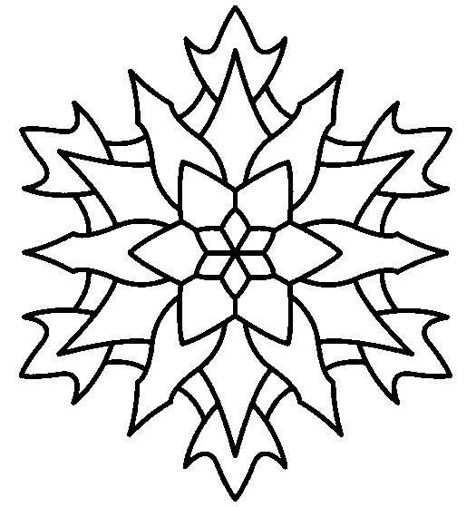 Disegno da colorare: Mandala con fiocchi di neve (Mandala) #117605 - Pagine da Colorare Stampabili Gratuite