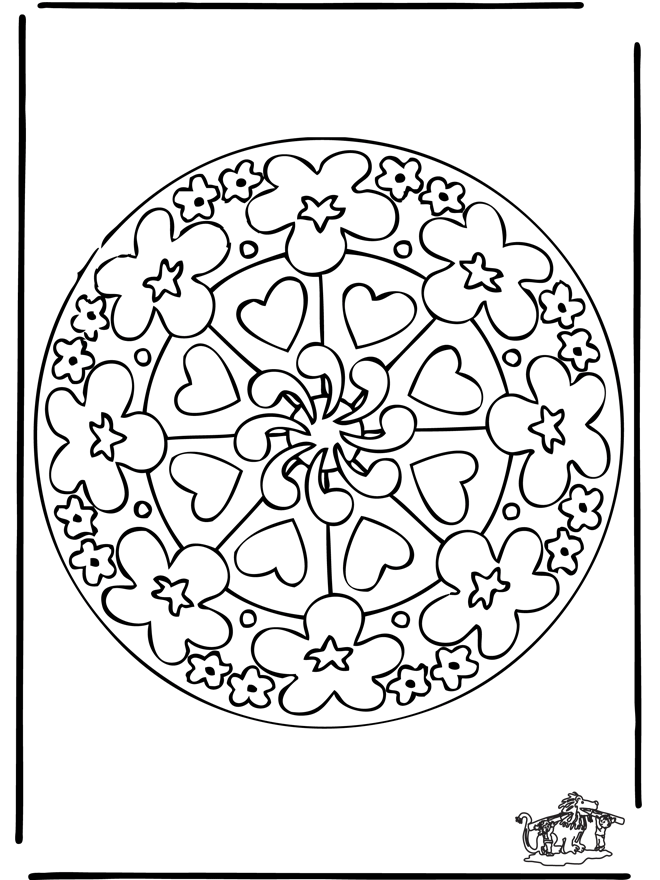 Disegno da colorare: Mandala del cuore (Mandala) #116682 - Pagine da Colorare Stampabili Gratuite