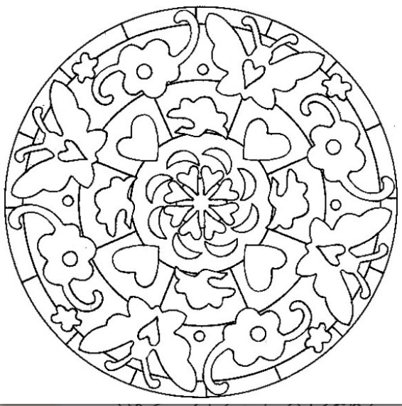 Disegno da colorare: Mandala del cuore (Mandala) #116688 - Pagine da Colorare Stampabili Gratuite
