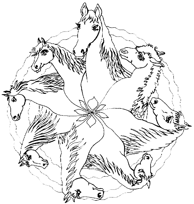 Disegno da colorare: Mandala di Animali (Mandala) #22720 - Pagine da Colorare Stampabili Gratuite