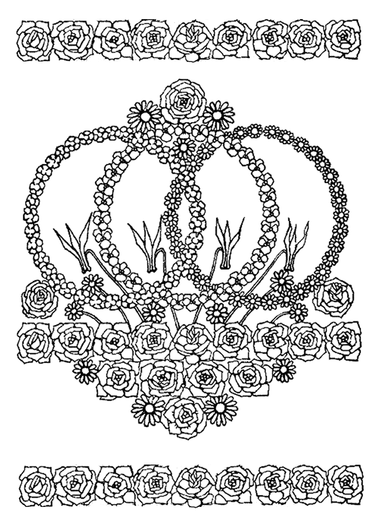 Disegno da colorare: Mandala di fiori (Mandala) #117035 - Pagine da Colorare Stampabili Gratuite
