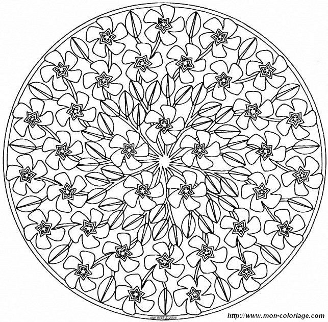 Disegno da colorare: Mandala di fiori (Mandala) #117038 - Pagine da Colorare Stampabili Gratuite