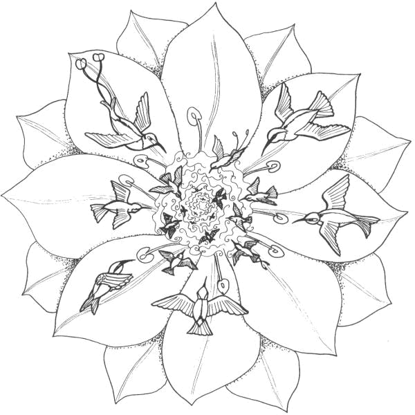 Disegno da colorare: Mandala di fiori (Mandala) #117044 - Pagine da Colorare Stampabili Gratuite