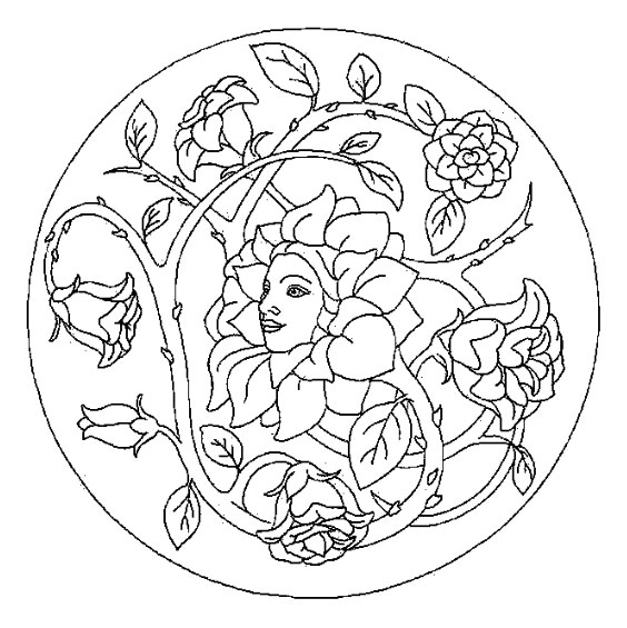 Disegno da colorare: Mandala di fiori (Mandala) #117048 - Pagine da Colorare Stampabili Gratuite