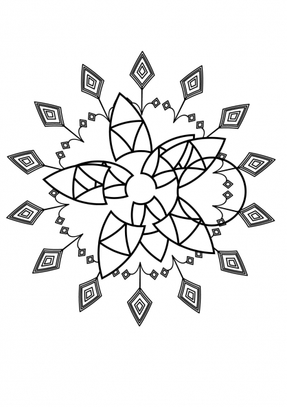 Disegno da colorare: Mandala di fiori (Mandala) #117055 - Pagine da Colorare Stampabili Gratuite