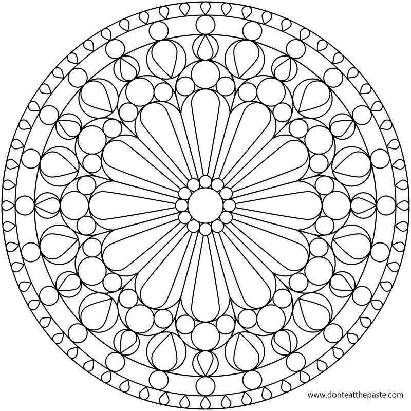 Disegno da colorare: Mandala di fiori (Mandala) #117058 - Pagine da Colorare Stampabili Gratuite