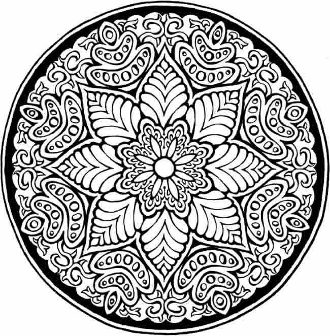 Disegno da colorare: Mandala di fiori (Mandala) #117062 - Pagine da Colorare Stampabili Gratuite