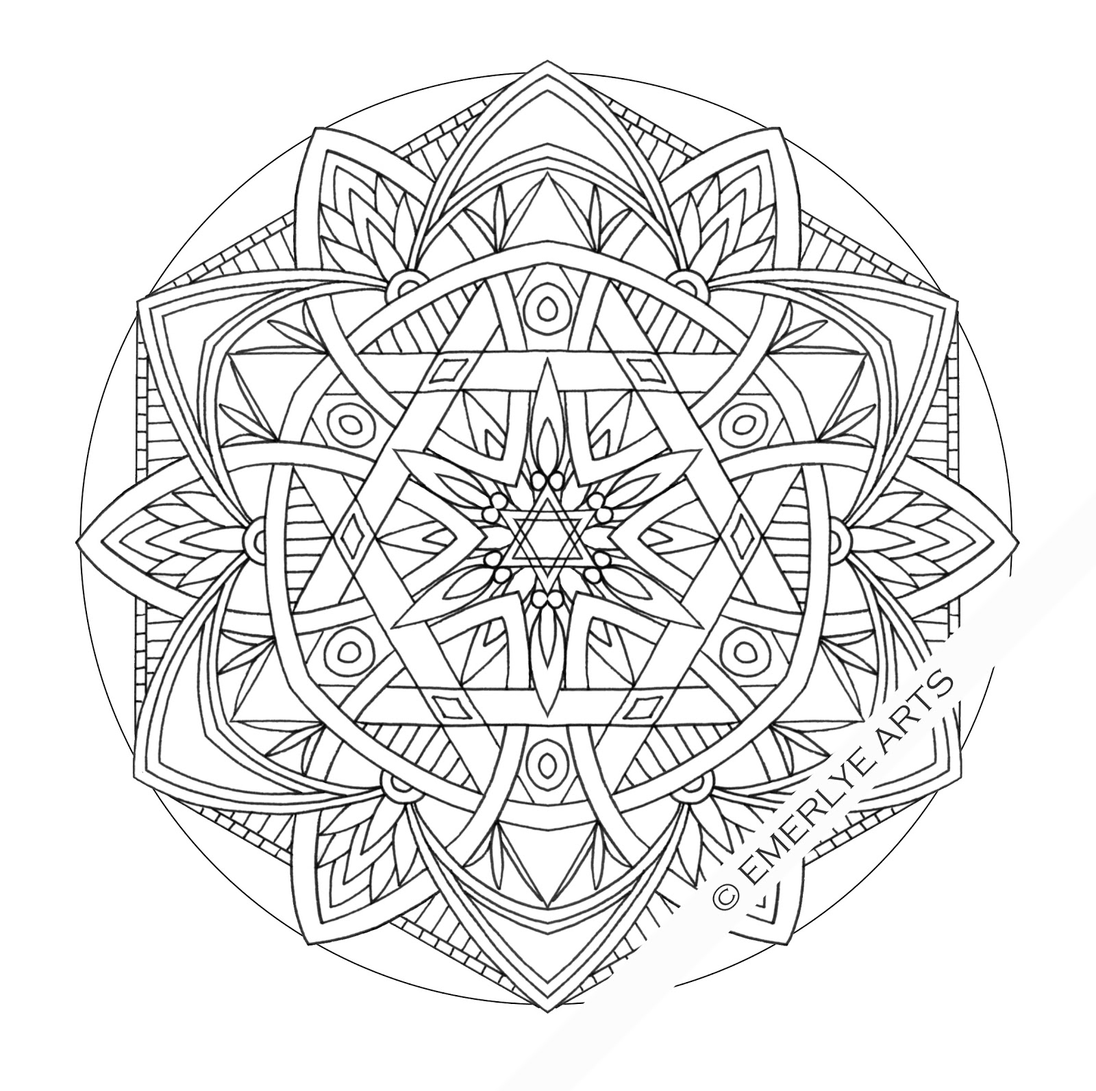 Disegno da colorare: Mandala di fiori (Mandala) #117063 - Pagine da Colorare Stampabili Gratuite