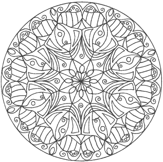 Disegno da colorare: Mandala di fiori (Mandala) #117068 - Pagine da Colorare Stampabili Gratuite