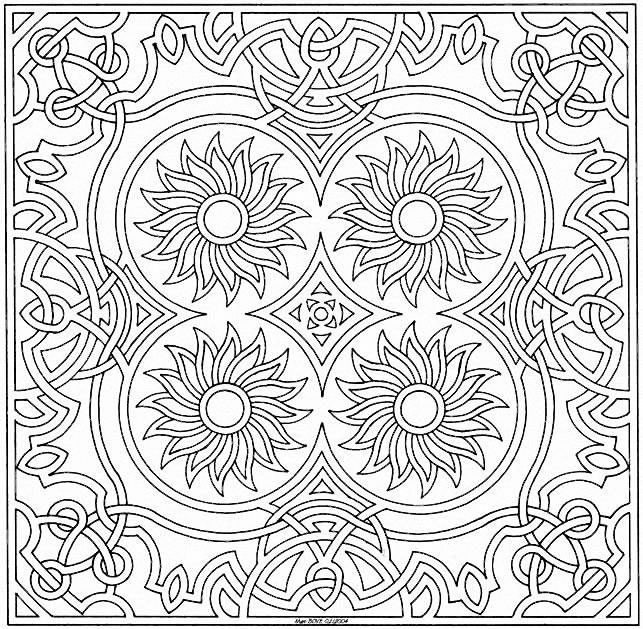 Disegno da colorare: Mandala di fiori (Mandala) #117078 - Pagine da Colorare Stampabili Gratuite